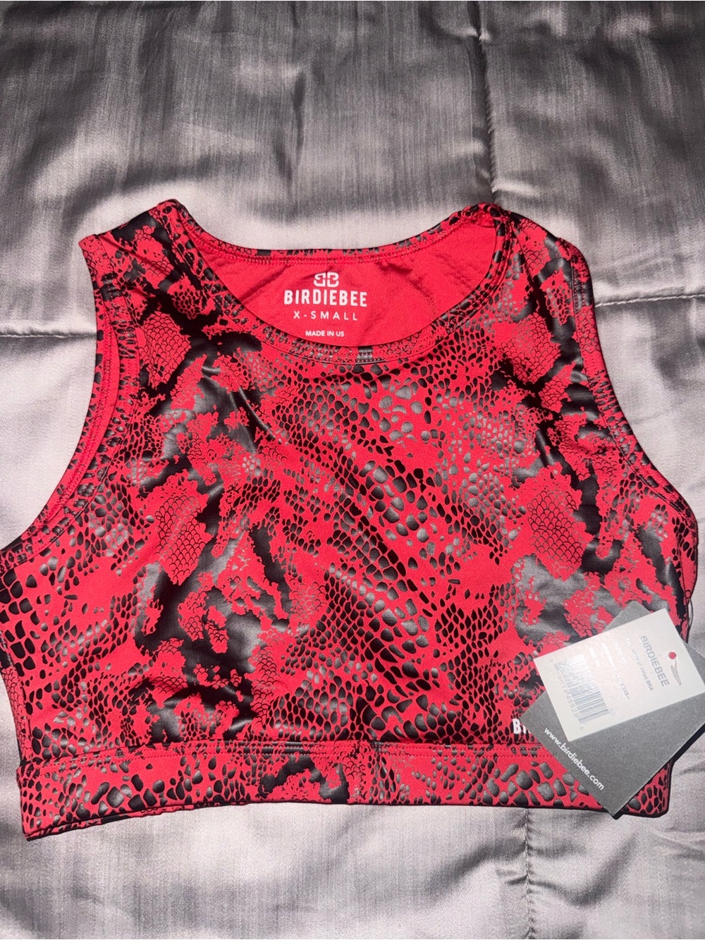 Birdiebee Red Snake-Print sports top size x-small (new)